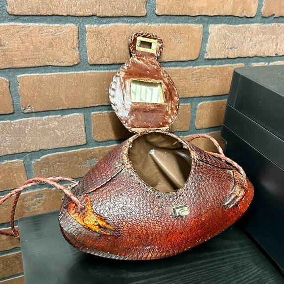 VINTAGE REAL ARMADILLO PURSE 1930’S-1940’S ERA ART BAG - Picture 7 of 10